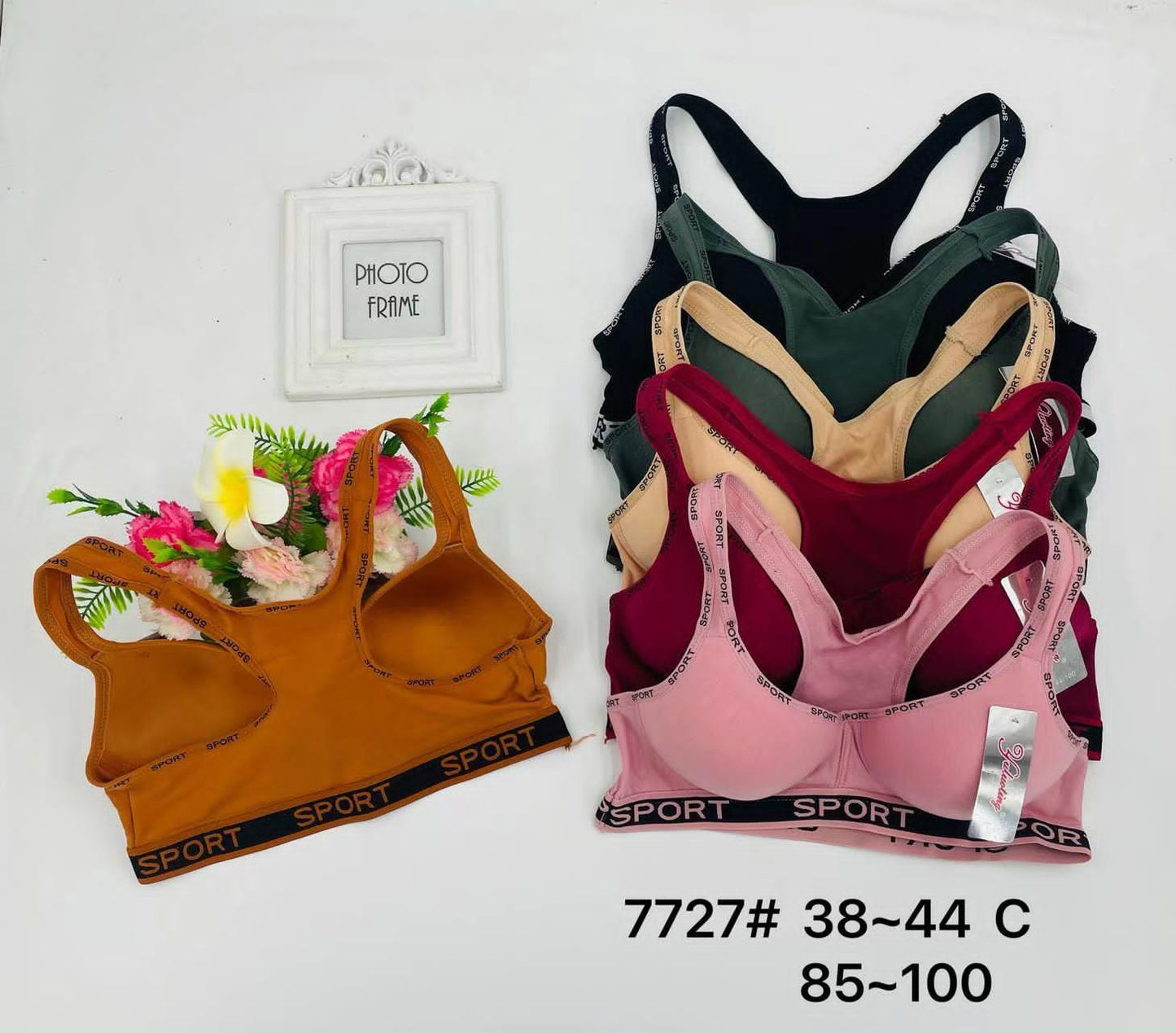 Seamless Racerback "SPORT" Elastic Bralette Set (C-Cup)